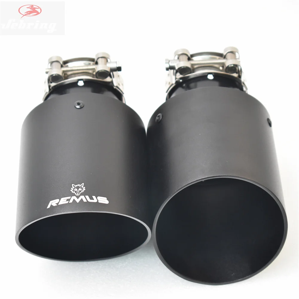 1piece REMUS Aluminum Alloy Matte Black Stainless Steel Exhaust Muffler Car auto parts Modified Tip tail accessories e46 f30 xf