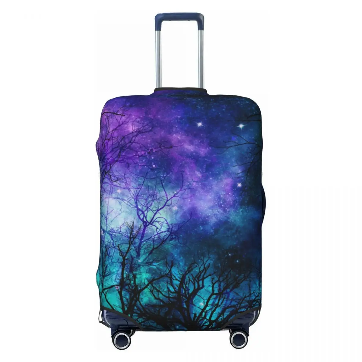 Fantasy Magical Forest Print Suitcase Cover Dreaming Starry Sky Business Vacation Useful Luggage Case Protector