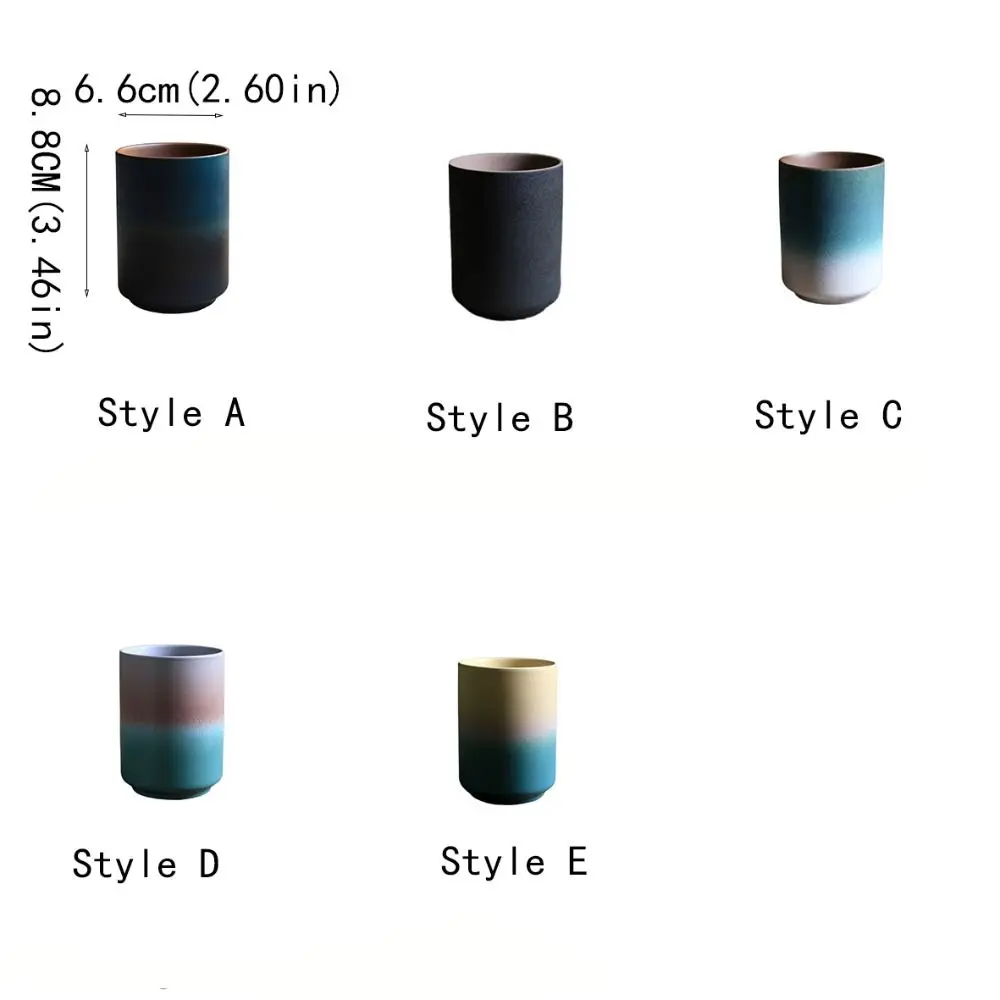 الخزف الحجري المنزلي كوب شاي ياباني متدرج اللون ريترو ماستر كوب 200 مللي كوب ماء مقاوم للحرارة غرفة الشاي #6