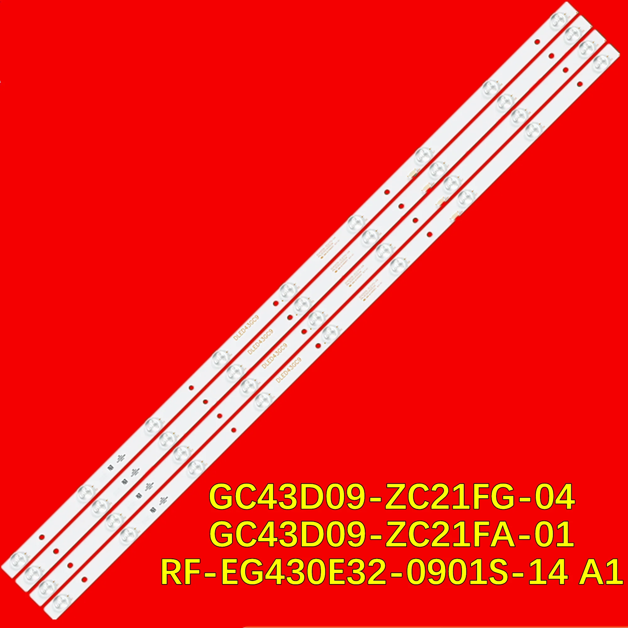Tira LED para T4312M, T4322S, L43F1S, LE43E7900, LD43E12M, LD43V22S, LED43M2000A, 43PFF3001, 43PFF3011, 43PF3061, GC43D09-ZC21FG-04