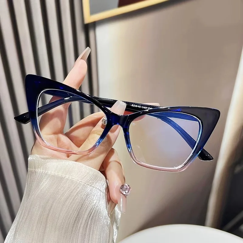 

Fashion large-frame cat-eye glasses - stylish daily travel eyewear for ladies' decorative frames