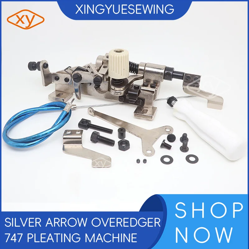 silver arrow overedger 747 pleating machine and pleating Needle posit sewing machine accessory Overlock machine Pleating machine