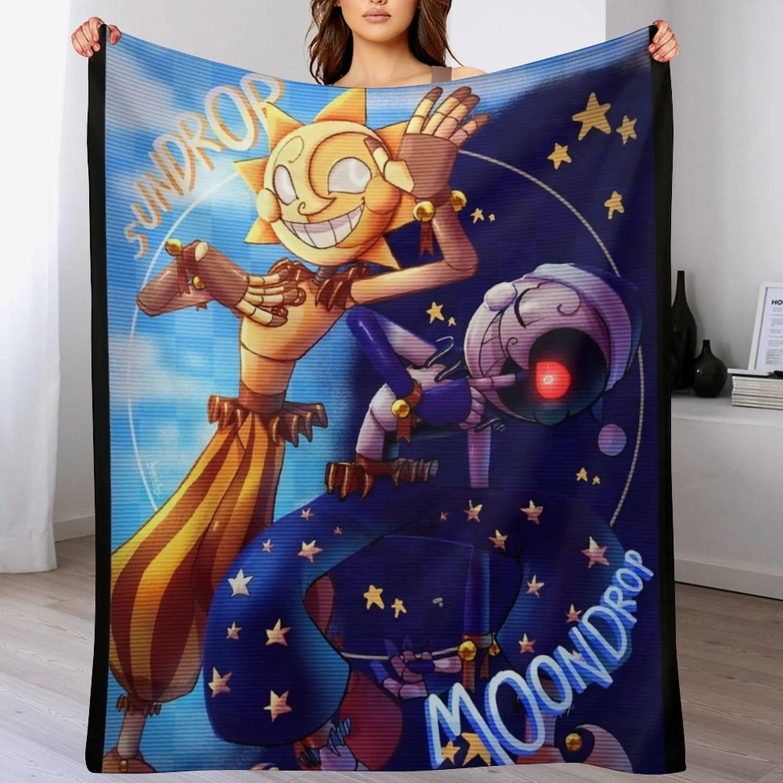 Sunnydrop and Moondrop Throw Blanket