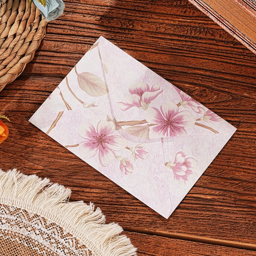 

10pcs/pack Chinese Style Cloud Pattern Brocad Envelope Retro Texture Bronzing Pattern Envelope Message 175*125mm