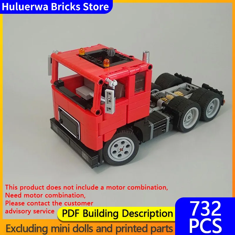 

City Car Model MOC Building Bricks Semi-Trailer Tractor Truck Modular Technology Gifts Holiday Assemble Children Toys Suit