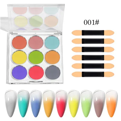 9pc/set Magic Mirror Powder For Nails Decoration Makeup Glitters Gradient Chrome Powder Dust For Nail Art Decor Manicure Pigment