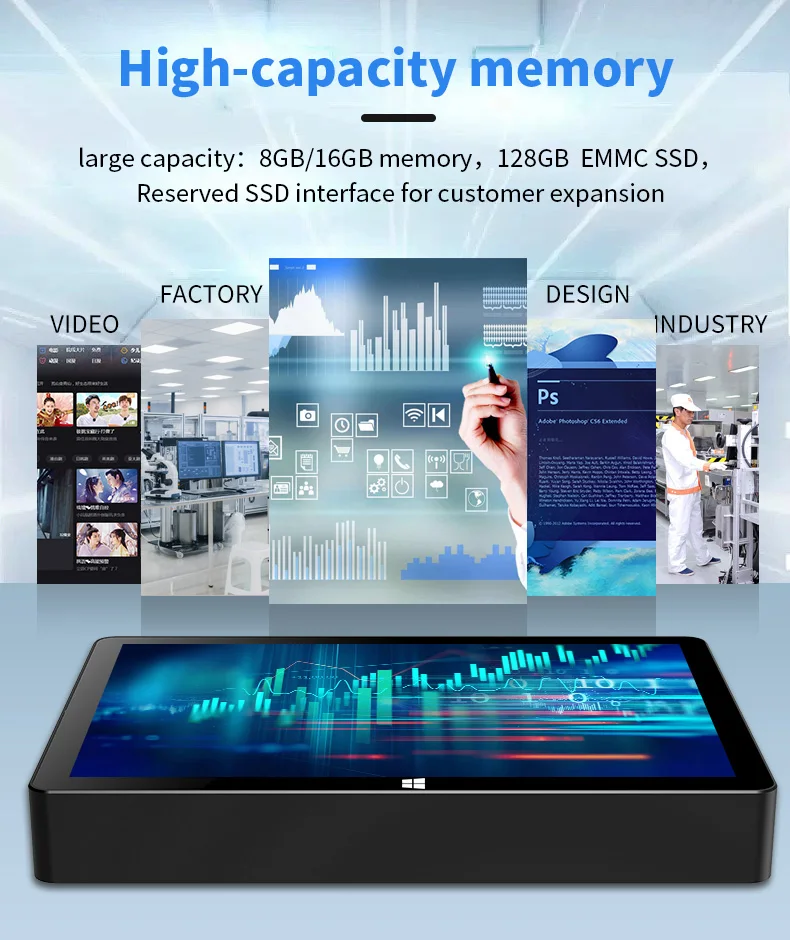 ใหม่ Pipo 4G H10F MINI PC 10.1 นิ้ว 1920*1200 HD Win11 Win10 OS 16G RAM 128G ROM Intel N100 แท็บเล็ต PC BT WIFI RS232 4 * USB 3.0 POE