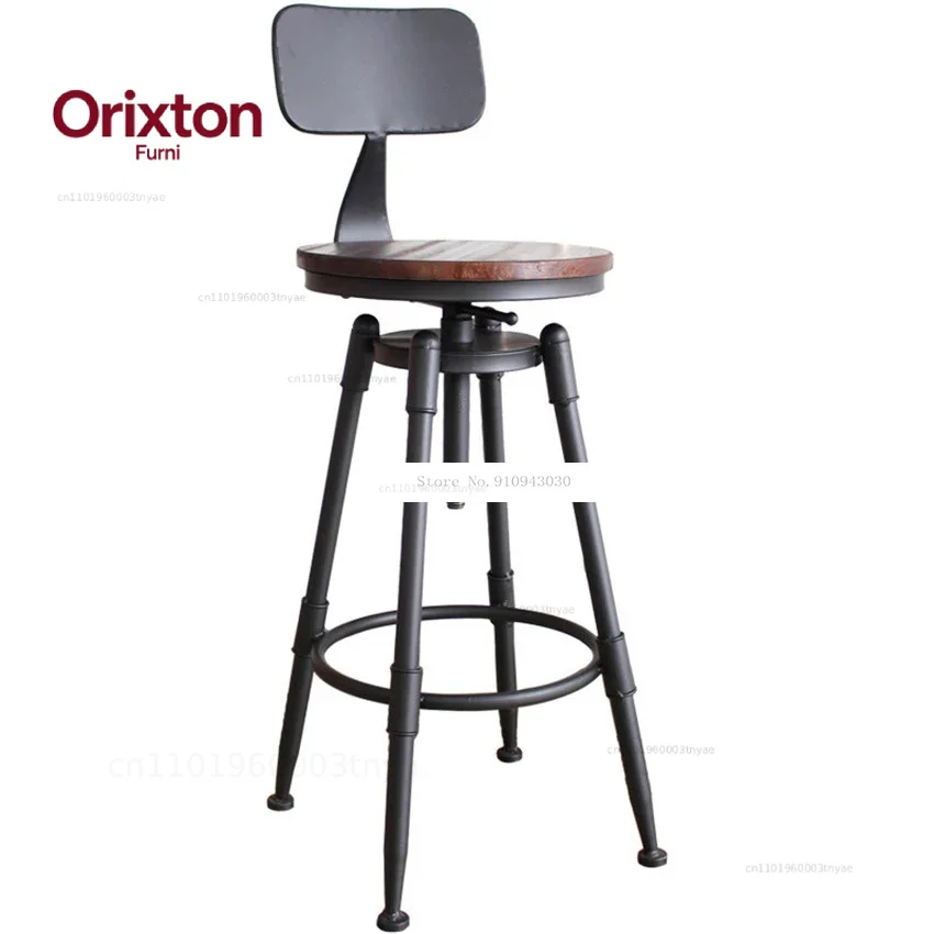 swivel-bar-chair-with-soft-cushion-seat-rotatable-and-liftable-seat-iron-art-retro-and-american-country-style
