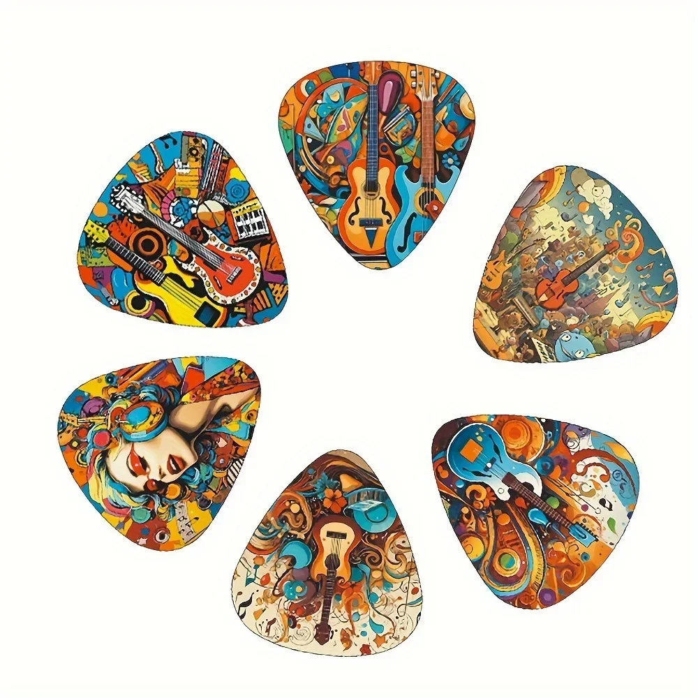 10PCS/SET 0.46/0.71/1.0mm Guitar Paddles Cartoon Couples Acoustic Guitar Picks Musical Instrument Accessories