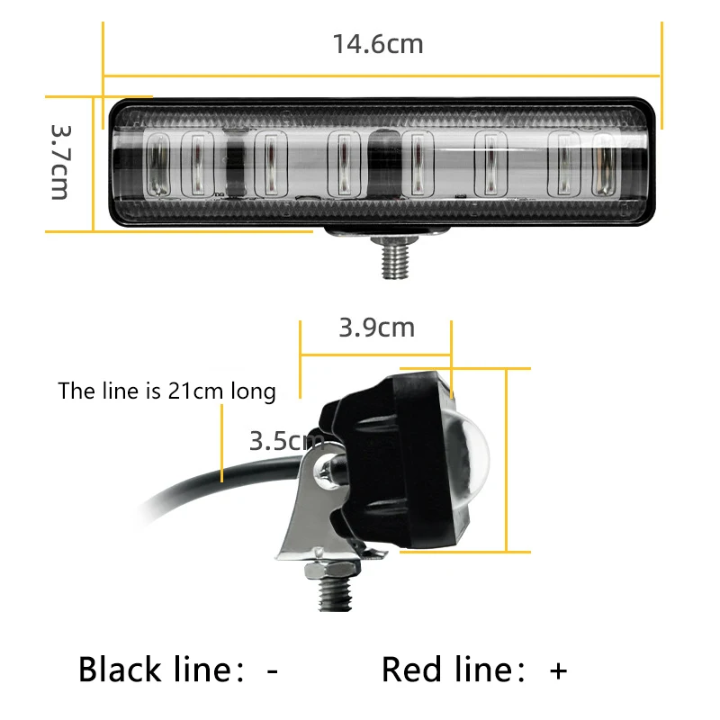ضوء تحذير LED للرافعة الشوكية باللونين الأحمر والأزرق فائق التركيز 12-80 فولت ضوء حد منطقة التشغيل 6 حبات ضوء إشارة السلامة #3