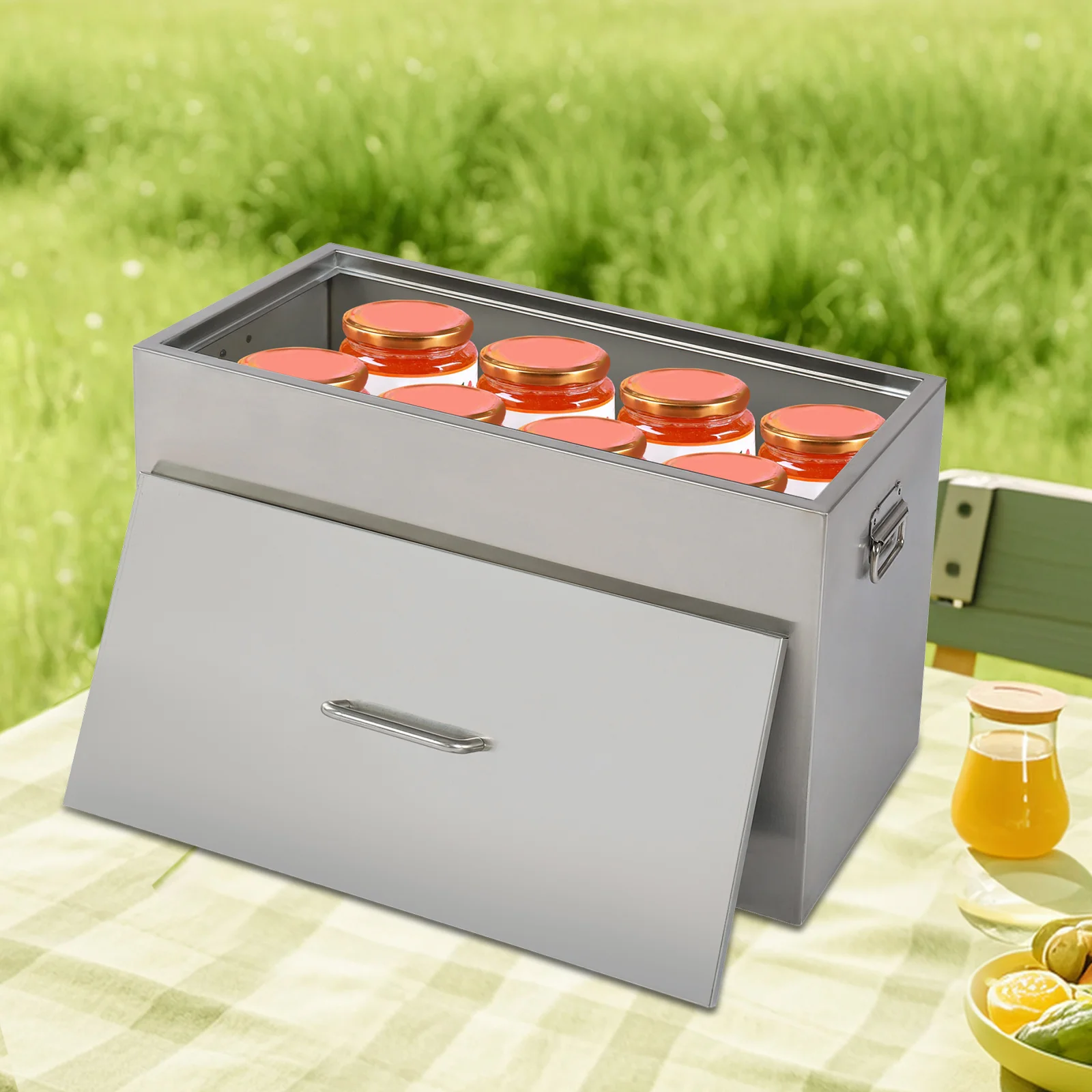 50L Water Bath Canner,Stove Top Canner Pot with 2 Canning Racks, Stainless Steel Large Stock Pot,for Pickles,Berries,Sauerkraut