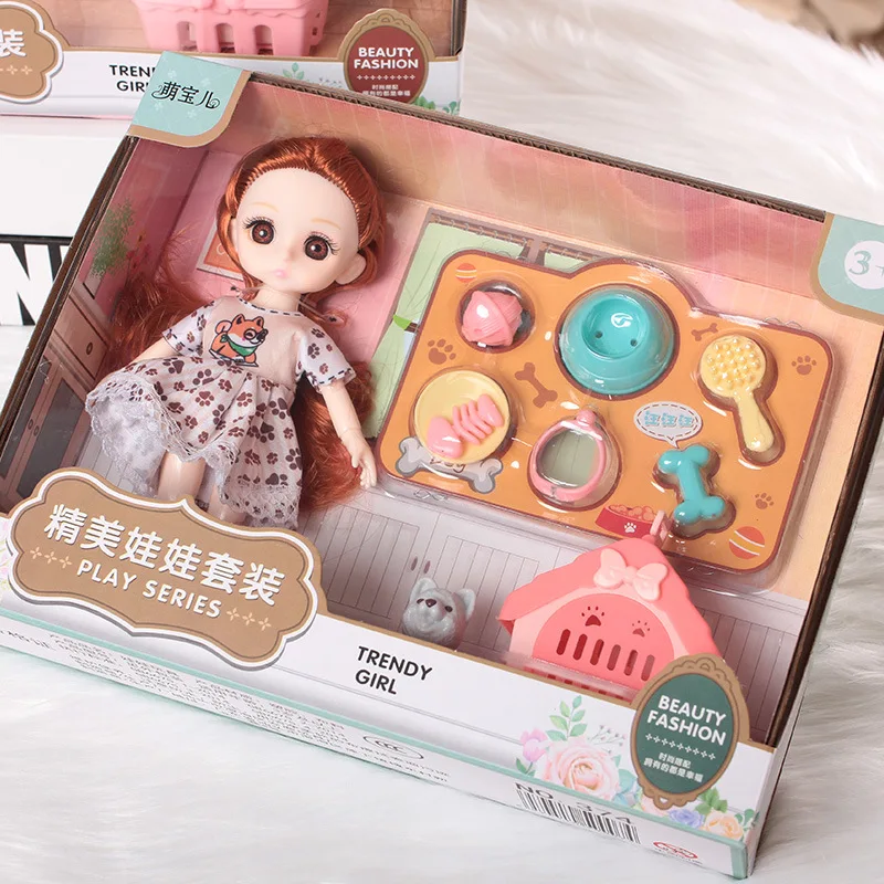 Girls Play House Children's Princess Toy Set Dress Up Doll