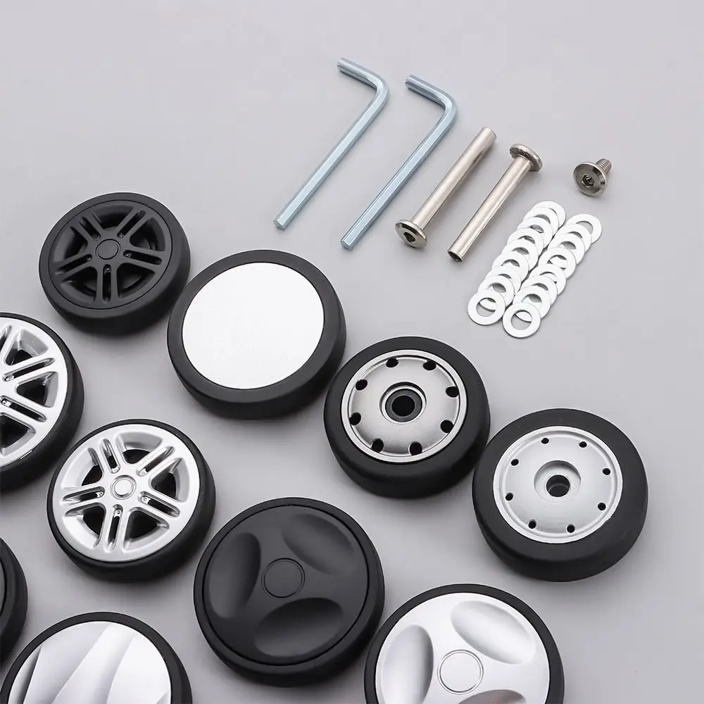 Universal Suitcase Parts Axles Suitcase Wheels Replacement with Screw Replace Wheels Caster Wheel Repair Kit Luggage Accessories