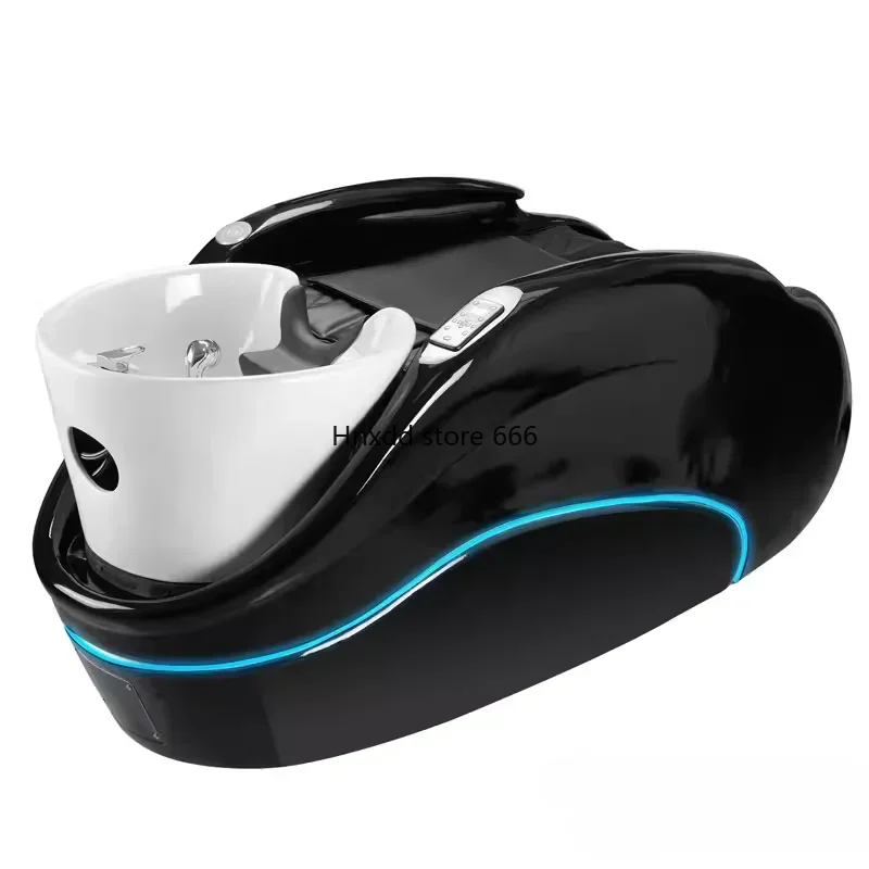 High-grade electric intelligent massage shampoo bed barber shop hair salon flush bed with fumigation water circulation