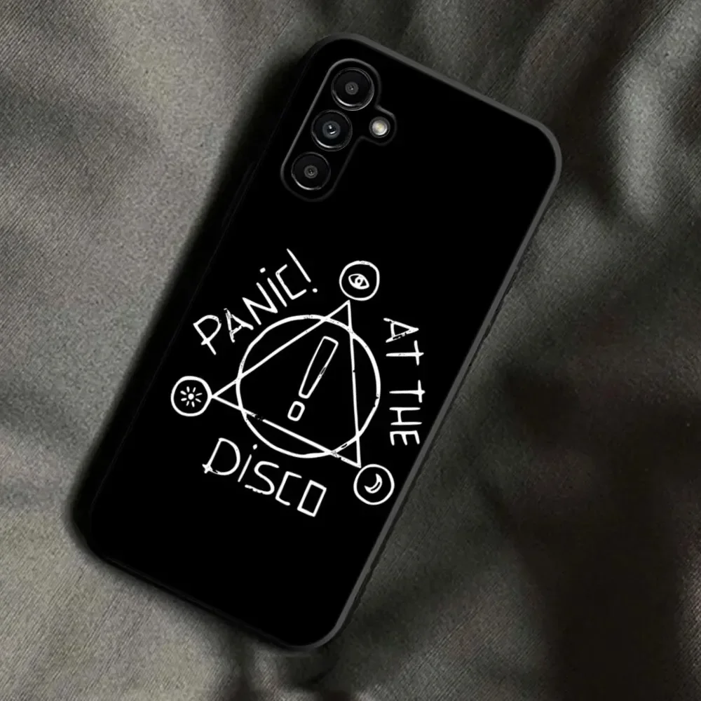 P-Panic At The Disco Phone Case For Samsung Galaxy A13,A21s,A22,A31,A32,A52,A53,A71,A80,A91 Soft Black Phone Cover