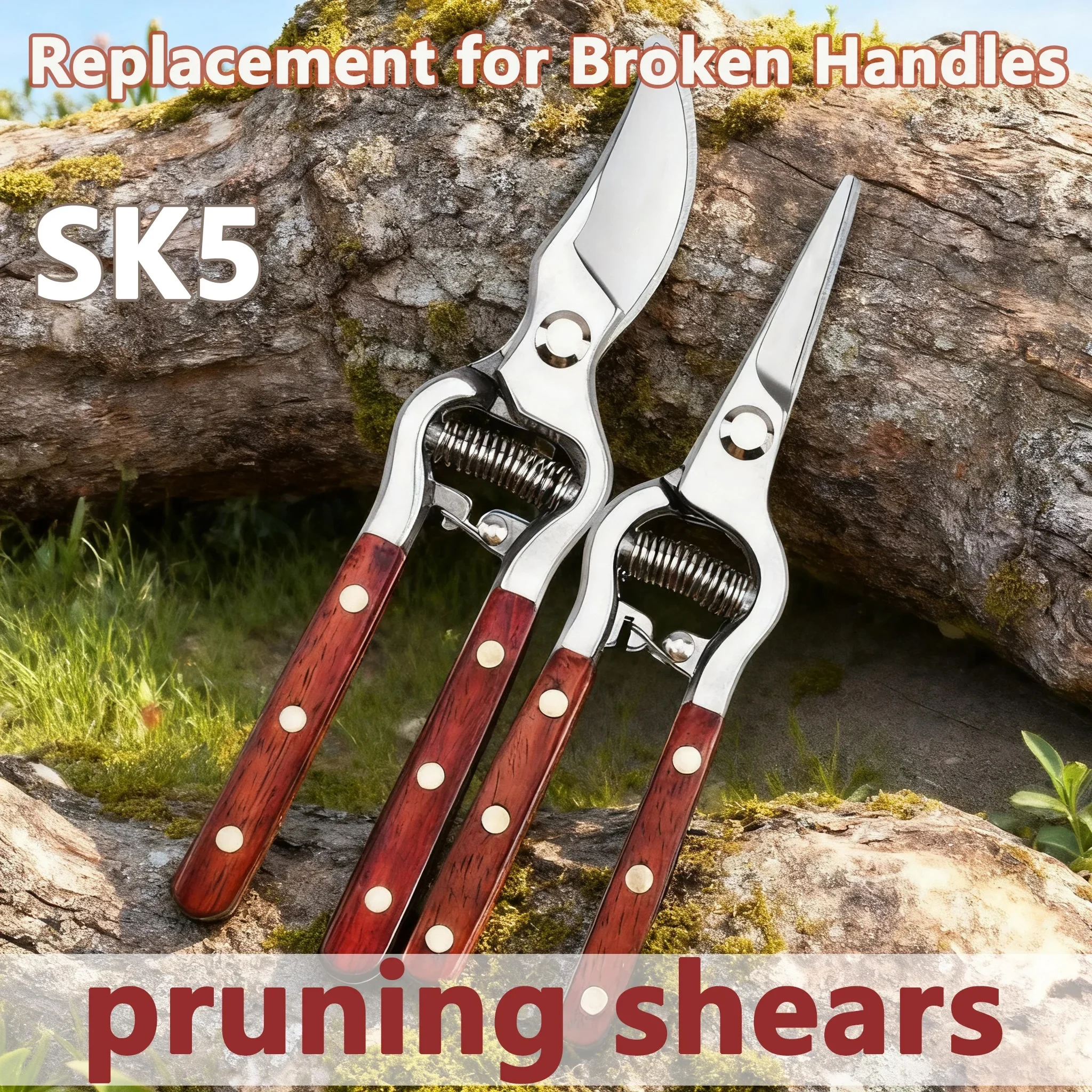 Professional Bypass Pruning Shears- All-Purpose Garden Scissors for Clean, Healthy Cuts on Thick Branches, Fruit Trees & Florals