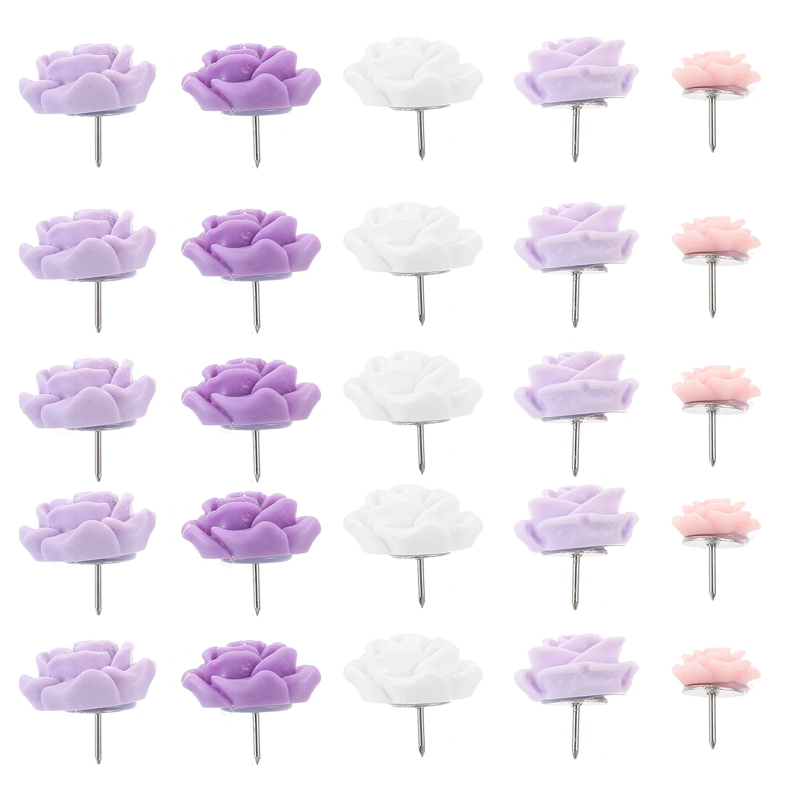 

40 Pcs Convenient Pushpins Daily Use Rose Shaped Delicate Thumbtacks Home Accessory Supply Compact