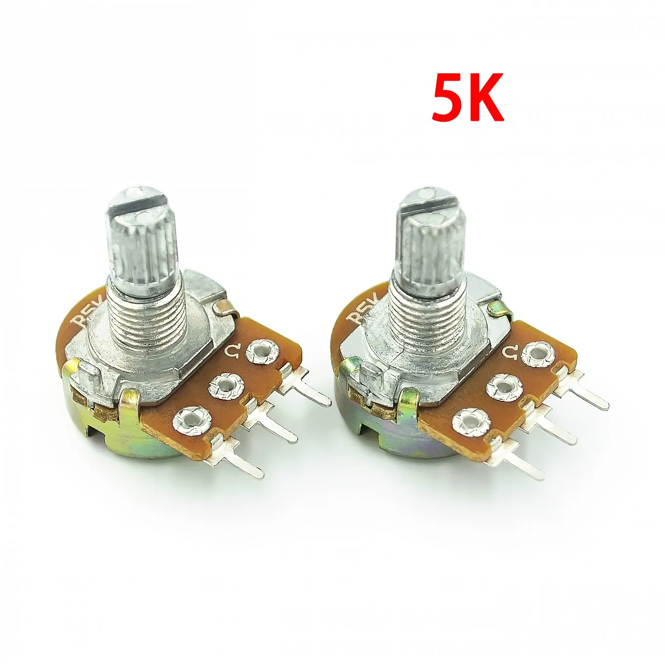 5 Buah Potensiometer Linier WH148 Poros 15Mm dengan Mur dan Mesin Cuci 3pin WH148 B1K B2K B5K B10K B20K B50K B100K B250K B500K B1M