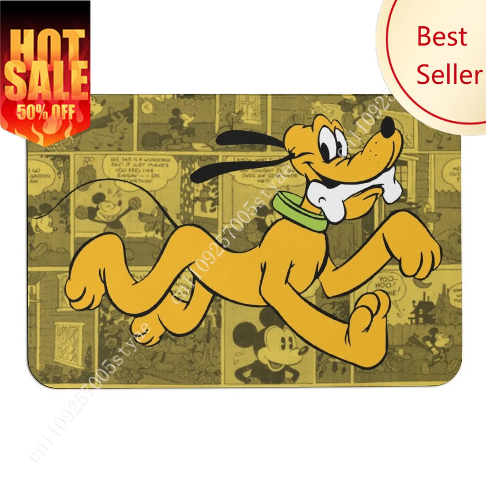 

Pluto Doormat Disney Cartoon Rug Floor Mats Welcome Porch Home Holiday Party Decor Carpet Gifts Custom Non-Slip Rugs Cosplay