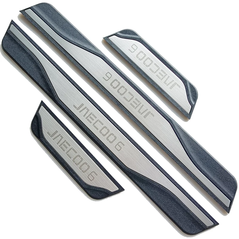 

Для Jaecoo 6 J6 EV 2024 2025 2026: Защитные накладки на пороги автомобиля, декоративные накладки из пластика и нержавеющей стали, 4 шт.