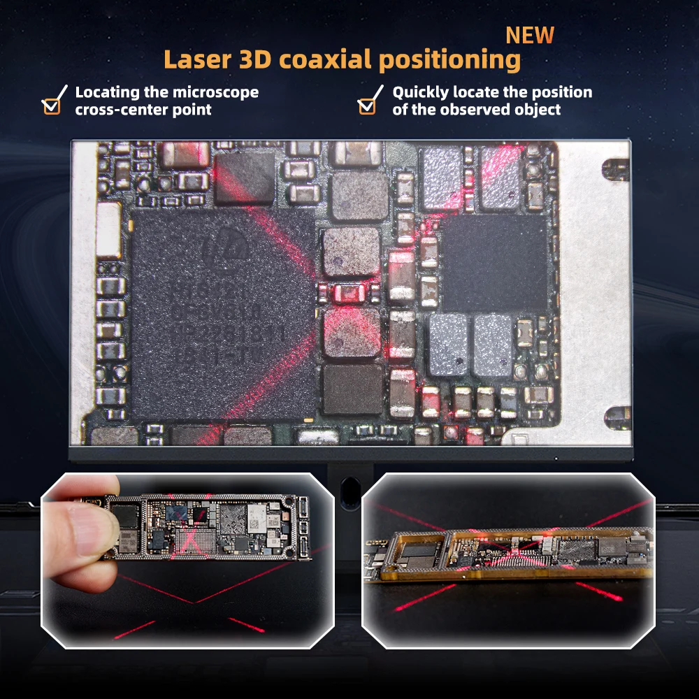 YCS มัลติฟังก์ชั่นกล้องจุลทรรศน์แบบบูรณาการ 3D ตําแหน่งแหล่งกําเนิดแสง UV Curing Lamp ขยายการถ่ายภาพความร้อน + พัดลมซ่อมเครื่องมือ