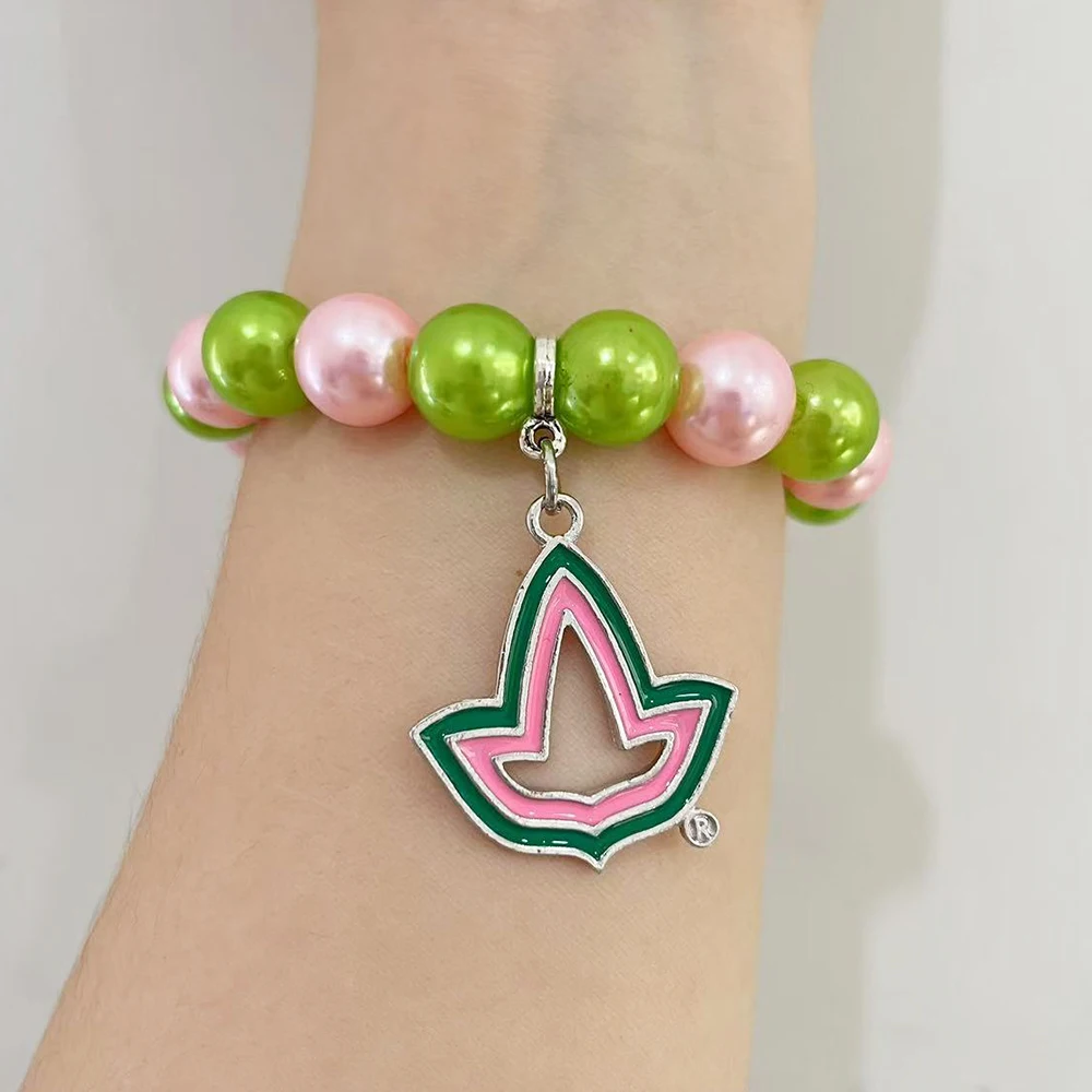 12MM Pink Green Bea…