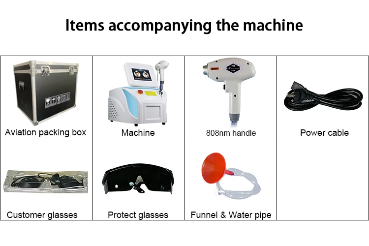 Máquina de depilación láser ADG Ice Titanium, gran potencia, 1200w, 1600w, 2000w, 808nm, 755nm, 1064nm