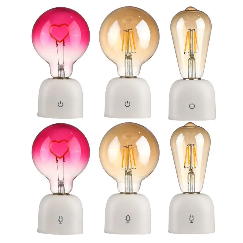 Vintage bulb night light LED G95 5V Dimmable bedroom sleep light creative desktop ambient light decorative bedside table lamp