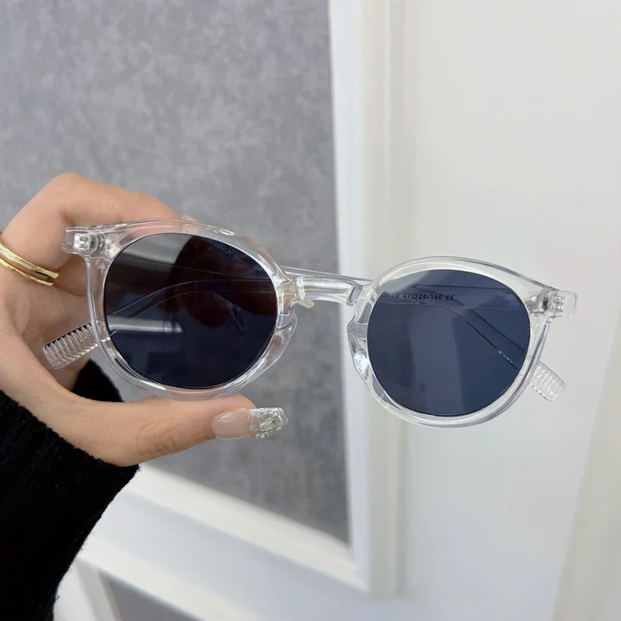 Okrągłe okulary przeciwsłoneczne w stylu vintage Kobiety Mężczyźni Moda Retro Okulary przeciwsłoneczne Kobieta Mężczyzna Lustro Moda Podróż Punk