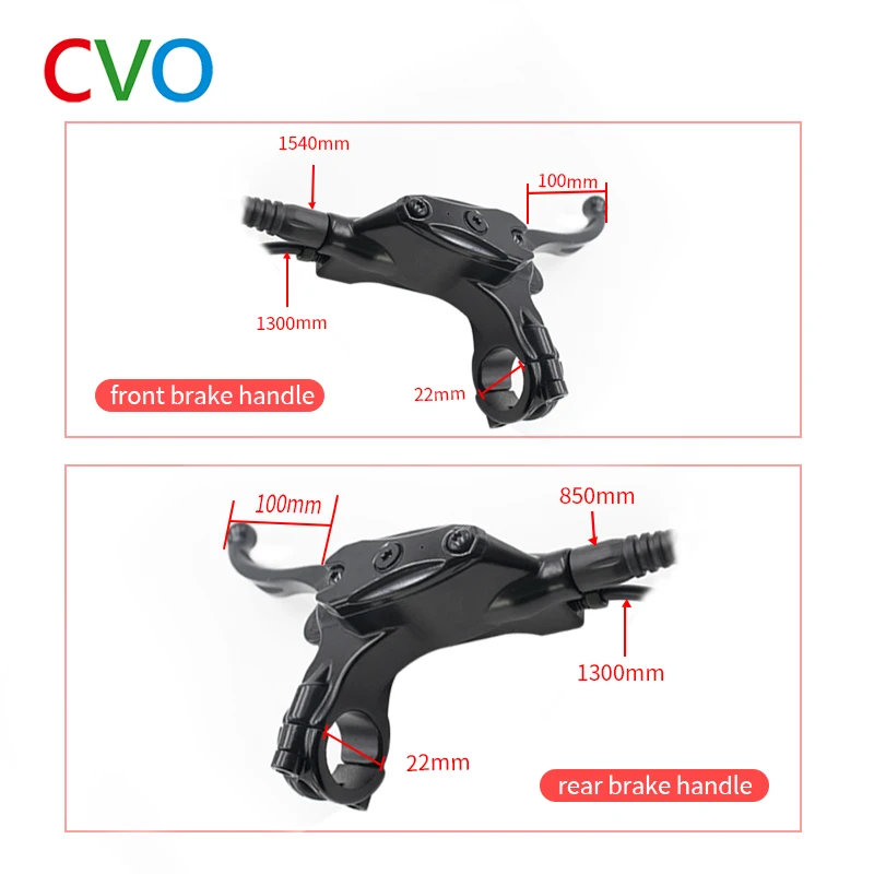 CVO bicicletta 2 pistoni freni idraulici MTB freni idraulici per Mountain Bike posteriore 1540mm + anteriore 850mm alluminio 160mm freno a disco