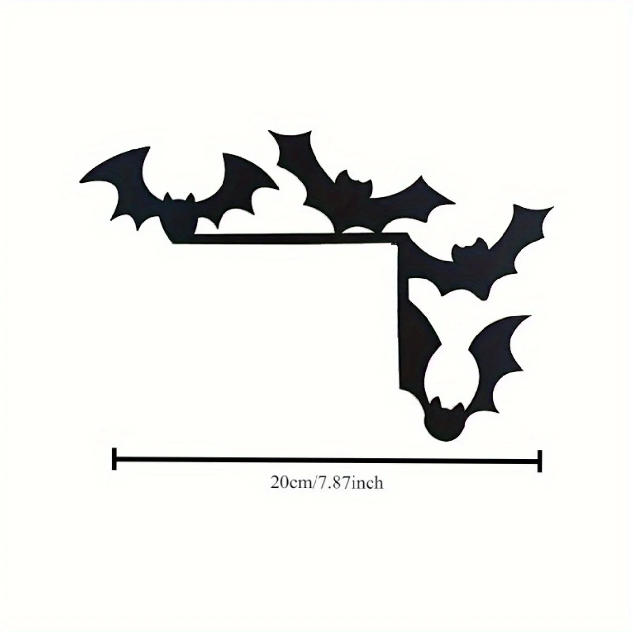 CIFbuy Bat Swarm Metal Wall Sculpture Glow In The Dark Halloween Hanging Silhouette Wall Pediment Decor