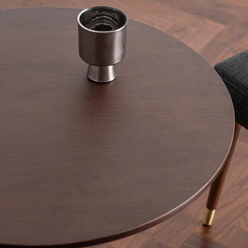 Nordic simple table walnut cafe table milk tea shop restaurant table commercial negotiation small round