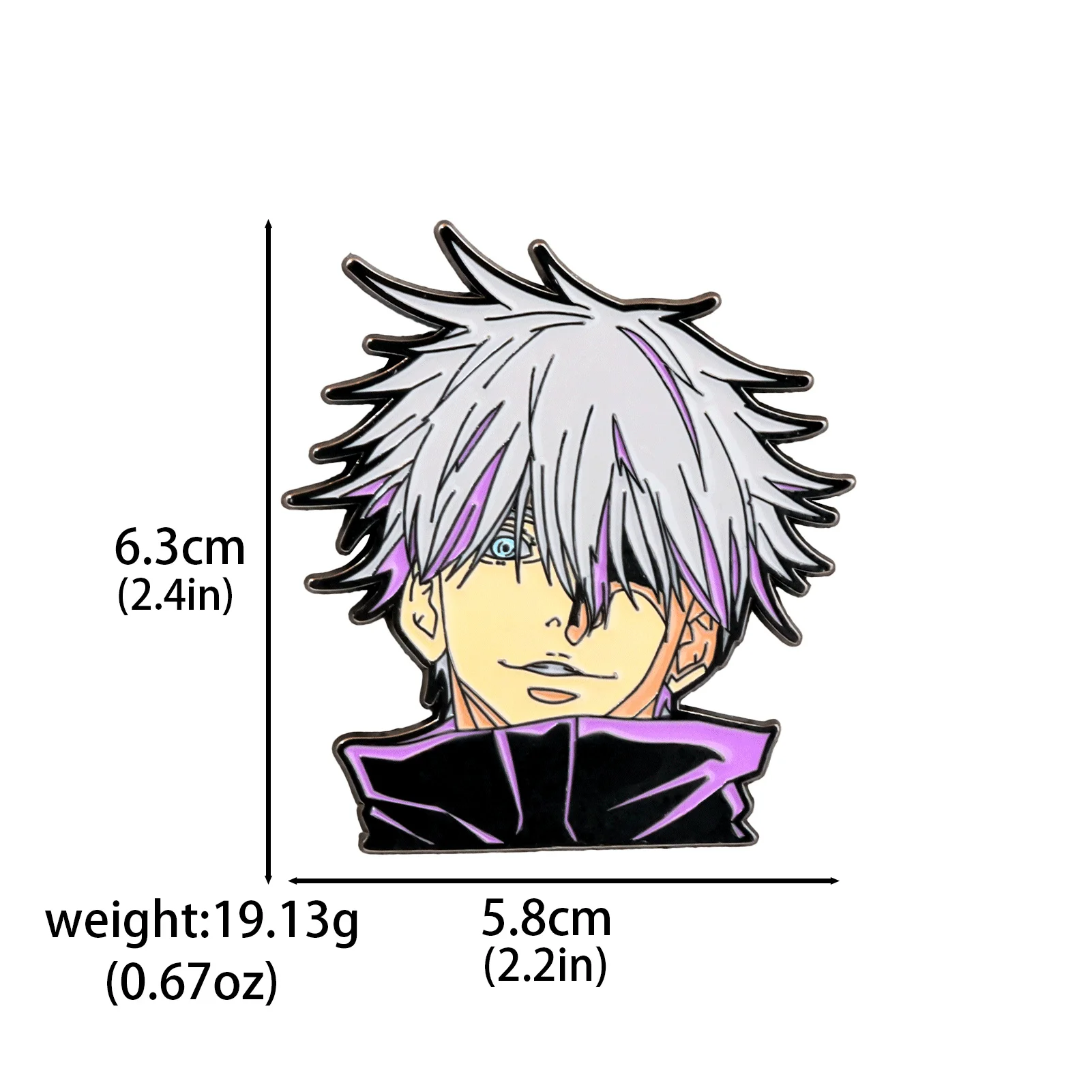 Cool Anime Character Enamel Satoru Gojo Brooches Clothing Backpack DIY Cosplay Pin Men Women Backpack Jewelry Gift image 6