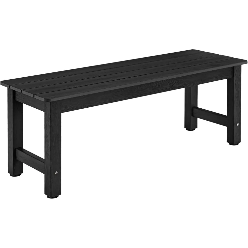 

Outdoor Bench, 2-Person Poly Lumber Garden Bench, All-Weather Patio Bench Will not Rot and Fade for Garden, Porch, Backyard and