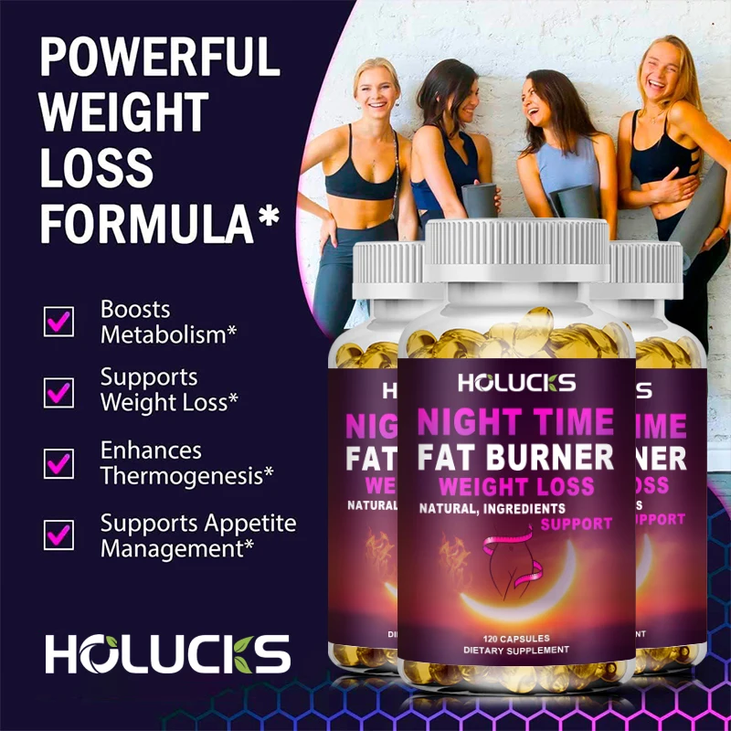 Night Time Weight Loss Capsules - Advanced Weight Loss Supplement - Fat Burners - Belly Fat Burner - Appetite Suppressant