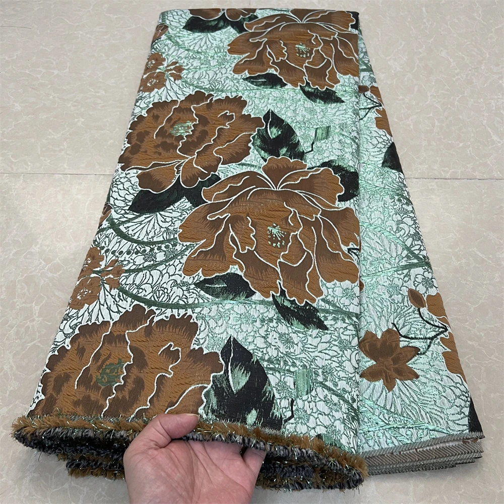 

2024 African Jacquard Brocade Lace Fabric,Embroidery,Pattern,Party Dresses,Tulle,Fabric For Sewing,High Quality,Nigerian,5 Yards