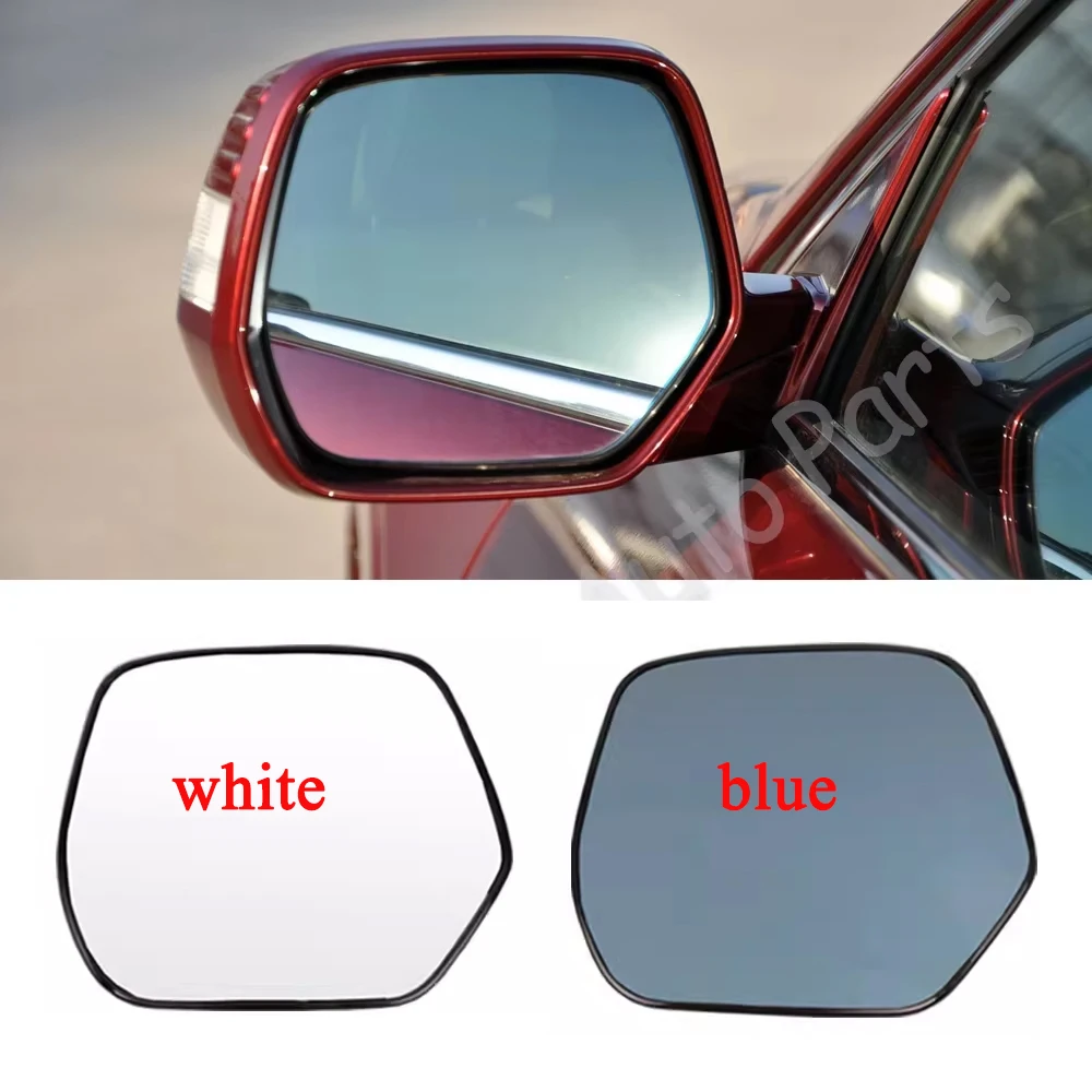 CAPQX For Honda Crosstour 2011-2016 Blue & white With Heating Side Rear view Mirror Glass Rearview mirror Lens