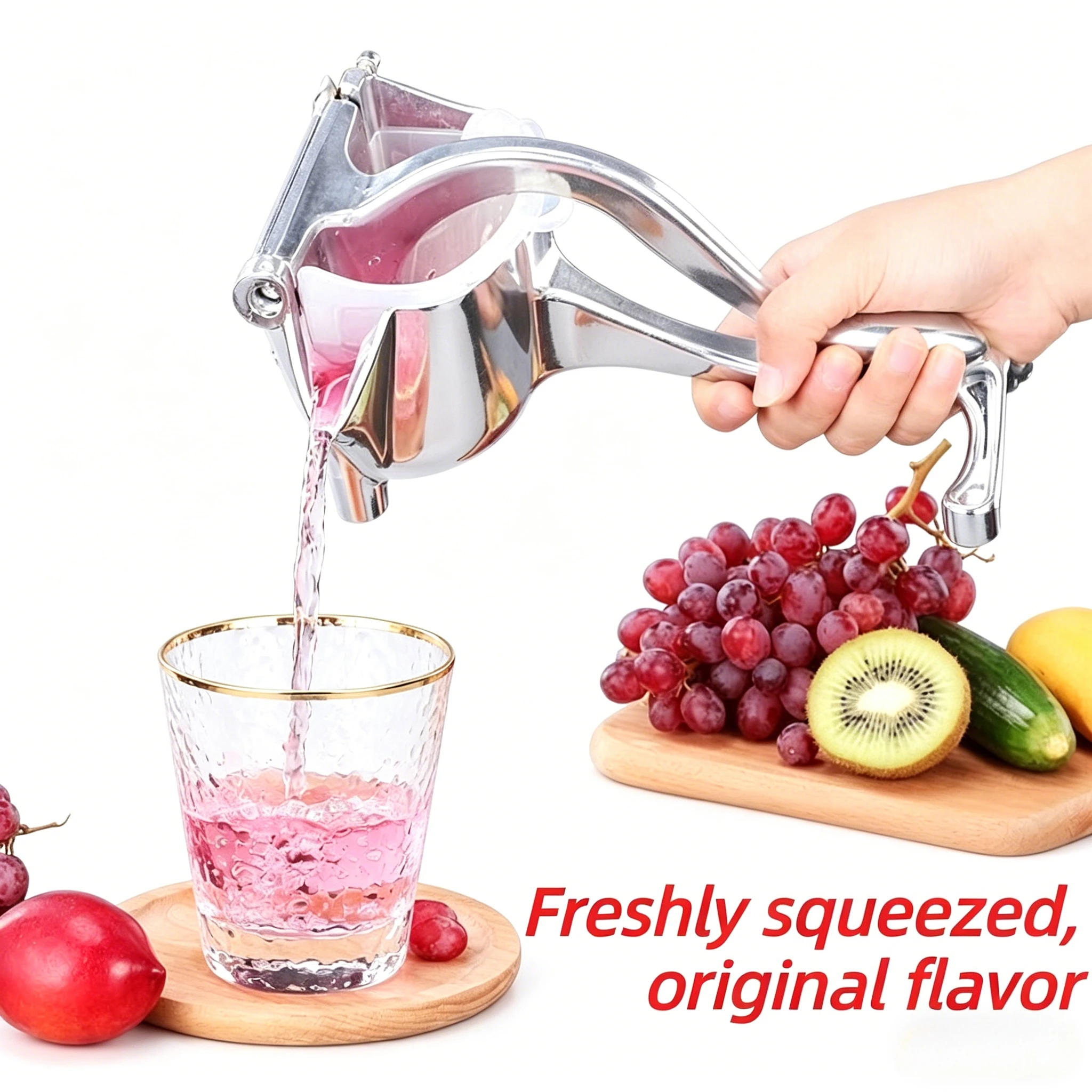 Manual Juicer, Fruit Juice Squeezer, Detachable Heavy Duty Citrus Squeezer Extractor Tool, Premium Quality Metal Alloy Squeezer