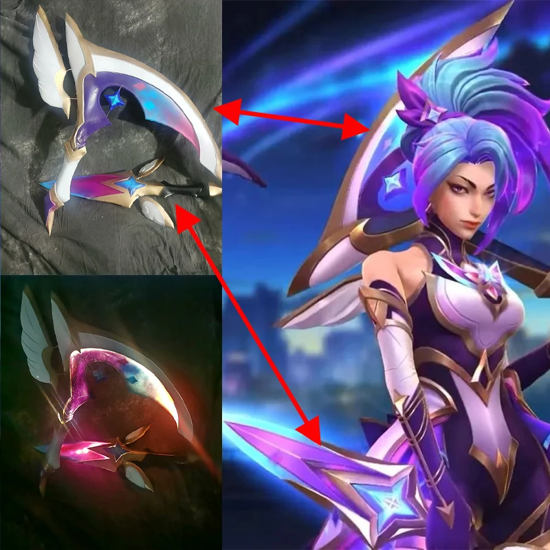 

Kisekiya@Star Guardian Akali Cosplay Costume 70*50*10CM AKALI Handheld Prop Accessories Glows In The Dark Prop Halloween Disguis