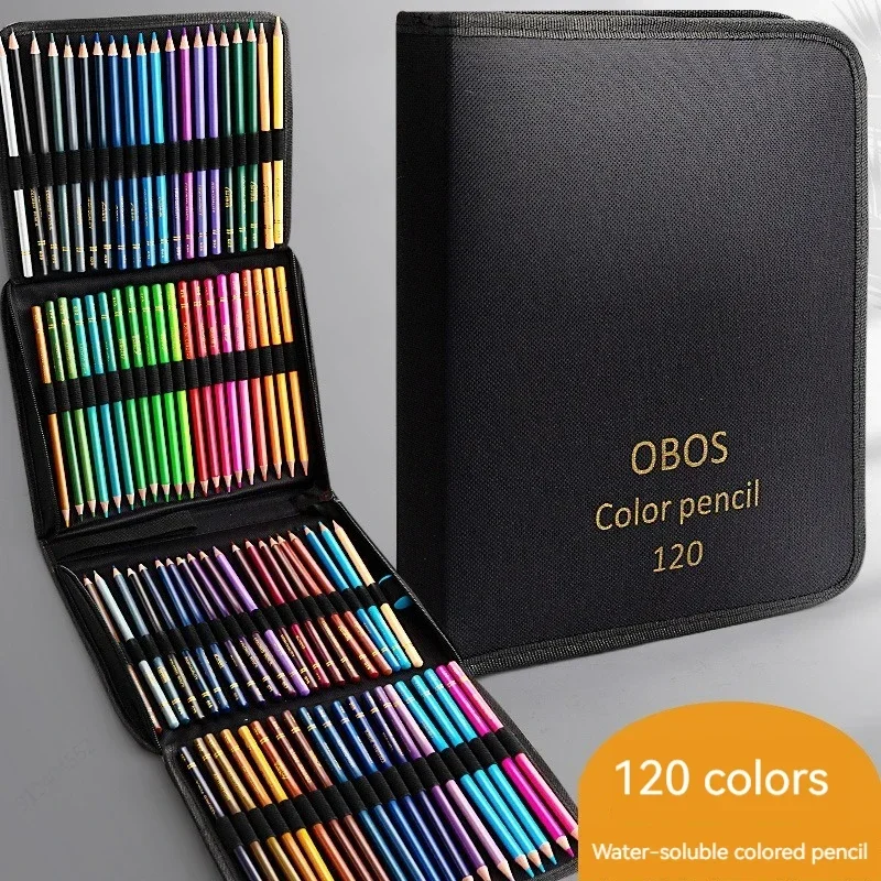 200/120/72/48 Kleurpotloden Olie/Aquarel Kleurpotloden met Doek Tas Voor Professionele Tekening schetsen Art Supplies