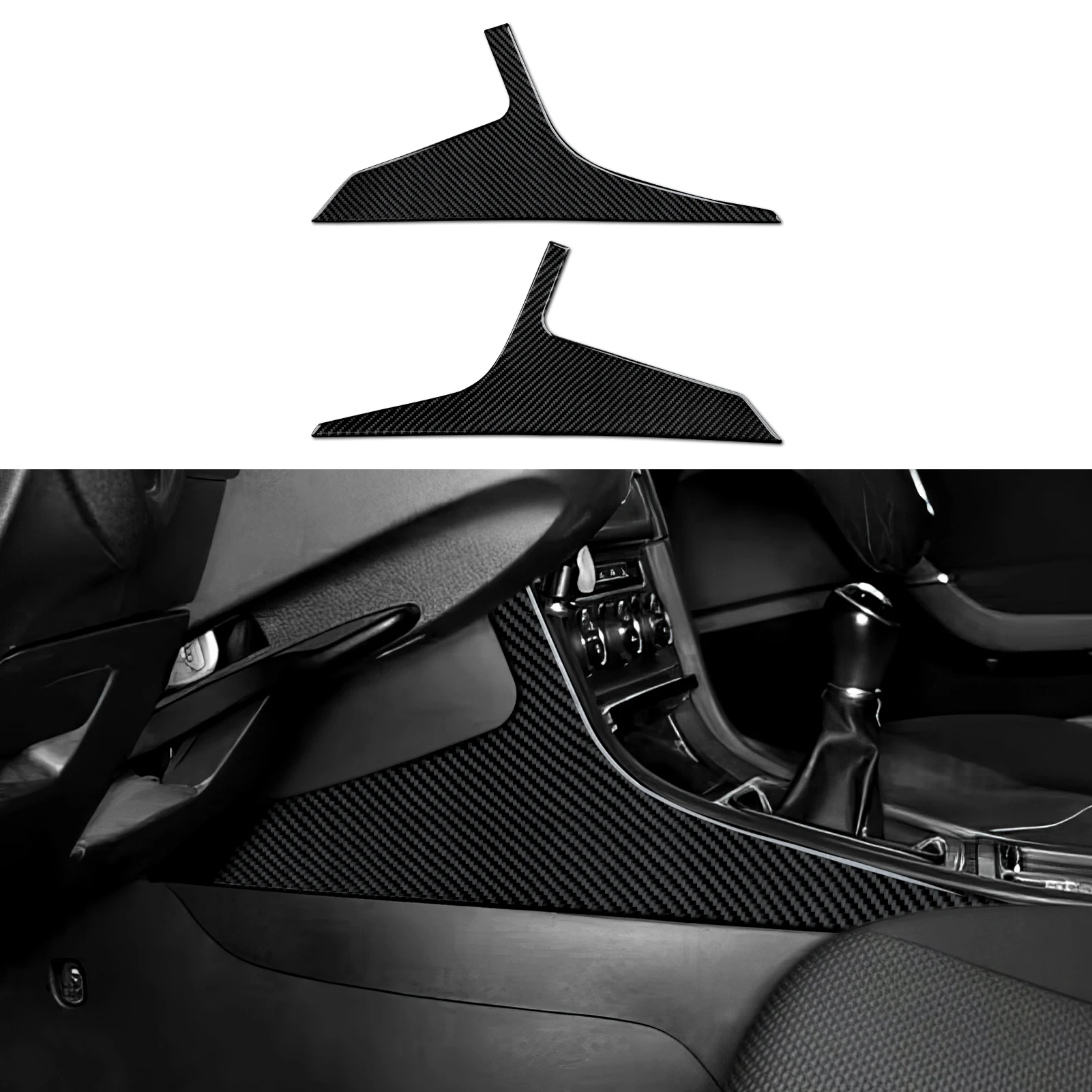For VW Golf VII 7th MK7 GTE GTI R Variant, Car Center Console Gear Shift Side Decorative Strips Carbon Fiber Interior Sticker