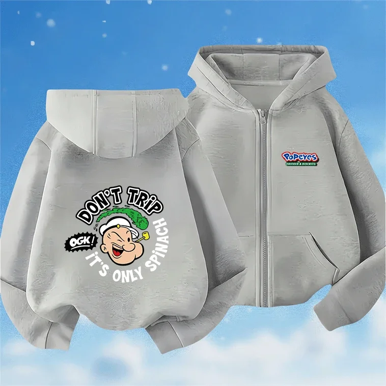 

Горячая новинка 2026: Детская хлопковая толстовка с принтом мультяшного персонажа Скруддака (Попай) – легкая модная одежда для весны и осени от известного бренда