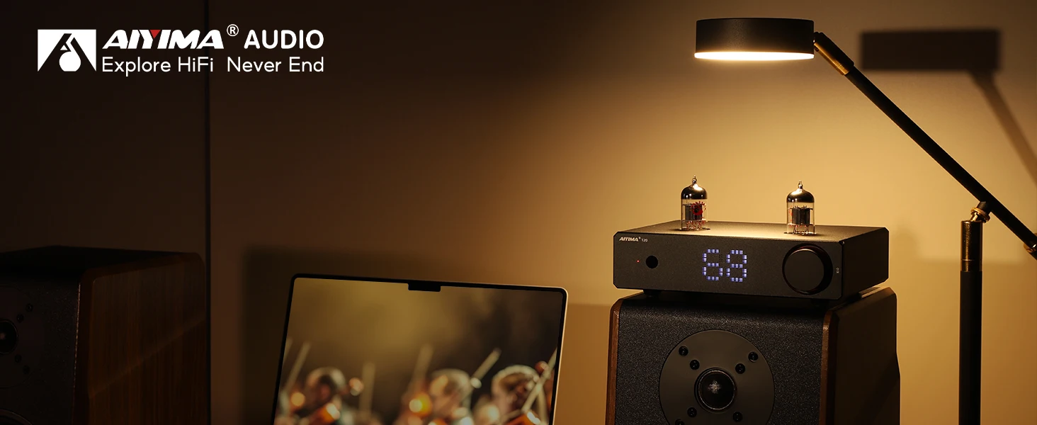 AIYIMA T20 Vakuumröhre Vorverstärker Verstärker LME49720 /OPA1612 HiFi Amplificador XLR/RCA Ausgewogener Eingang 12V Trigger Ausgang – Detail 1