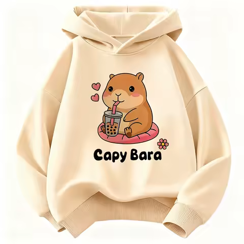 Spring Funny Capybara Animal Hoodie Kids Children's Sweatshirt Hoody for Boys Girls Casual Hoodies Clothes