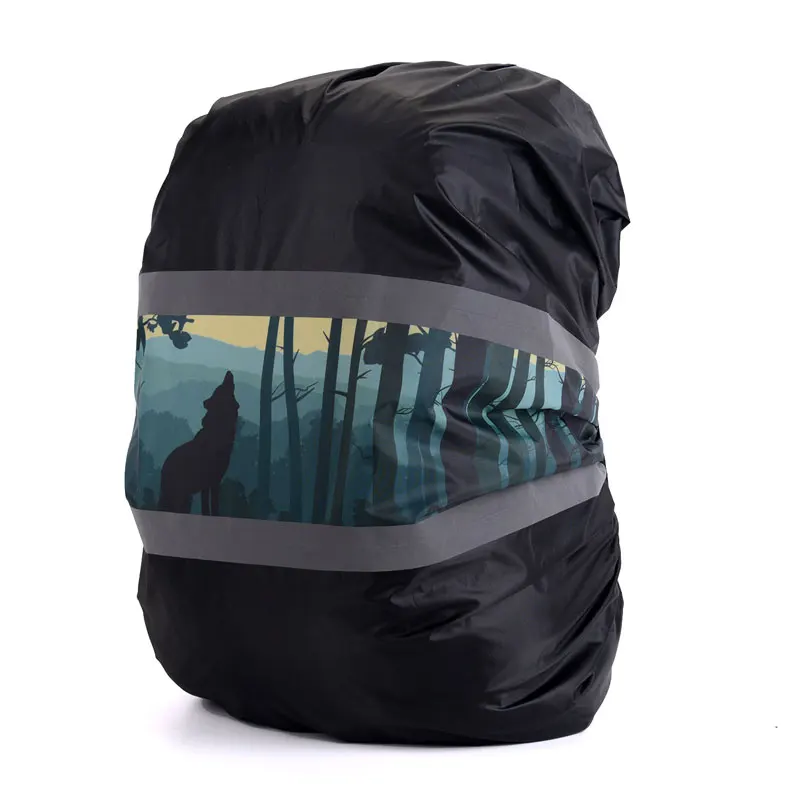 Colorful Backpack Rain Cover 20-45L Reflective pattern Outdoor Hiking Rucksack Waterproof Cover Travel Mountaineer gear AVA160