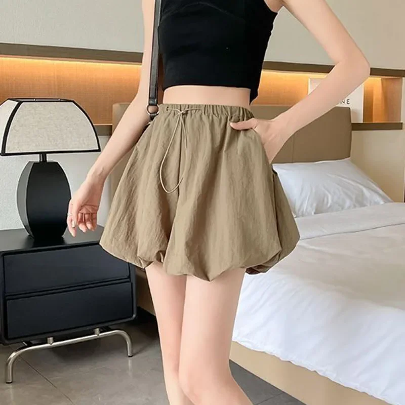 

Smvp Apricot Pleated Short Skirts Women Summer Korean High Waist Fluffy Bubble Skirt Female Sweet Lovely Preppy Style Midi Skirt
