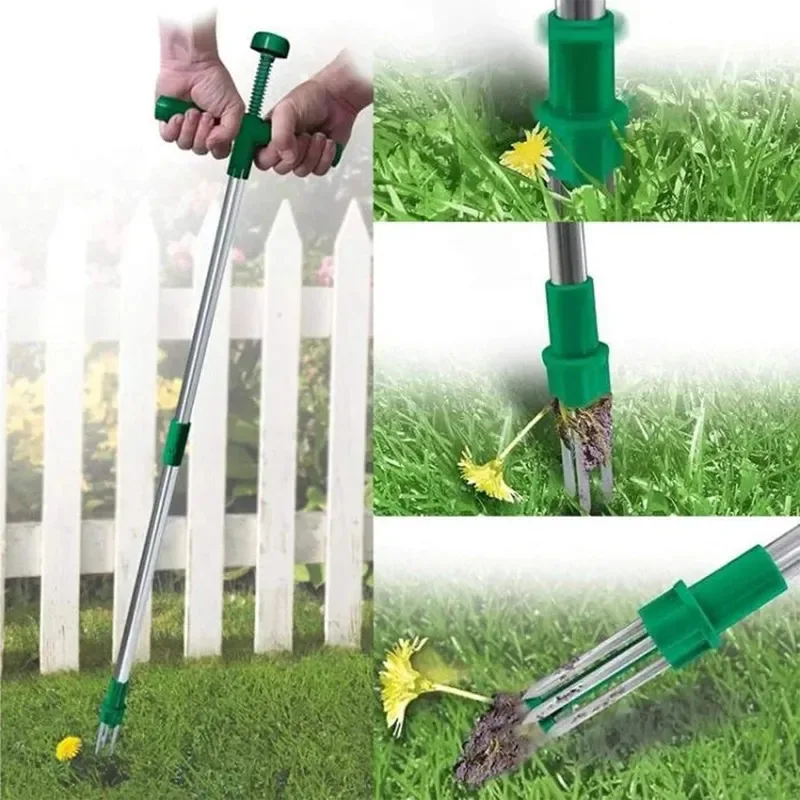 

Home Garden Weeding Device Double-section Split Aluminum Tube Manual Weeder Digging Wild Vegetable Gardening Hand Auxiliary Tool