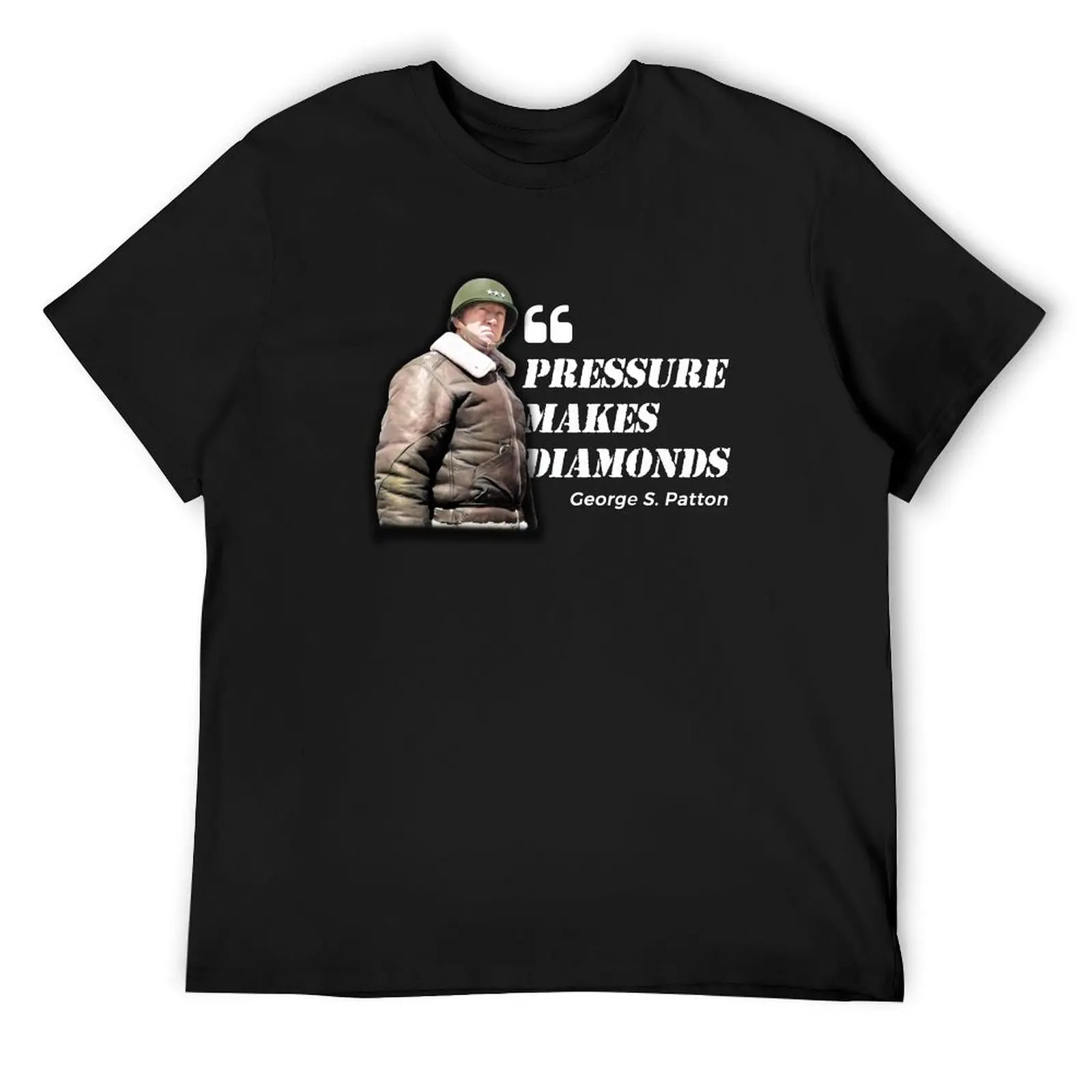 George S. Patton Quote Design - Pressure Makes Diamonds T-Shirt