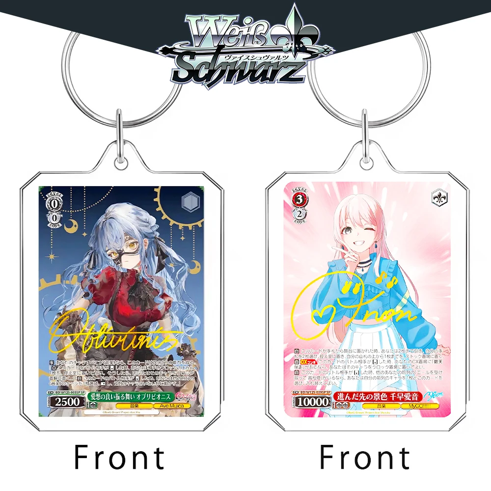 MyGo Weiss Schwarz Anime Acrylic Pendant Transparent Keychain  Cartoon Accessories Gifts Lovelive Tomori Anon Chihaya BanG Dream