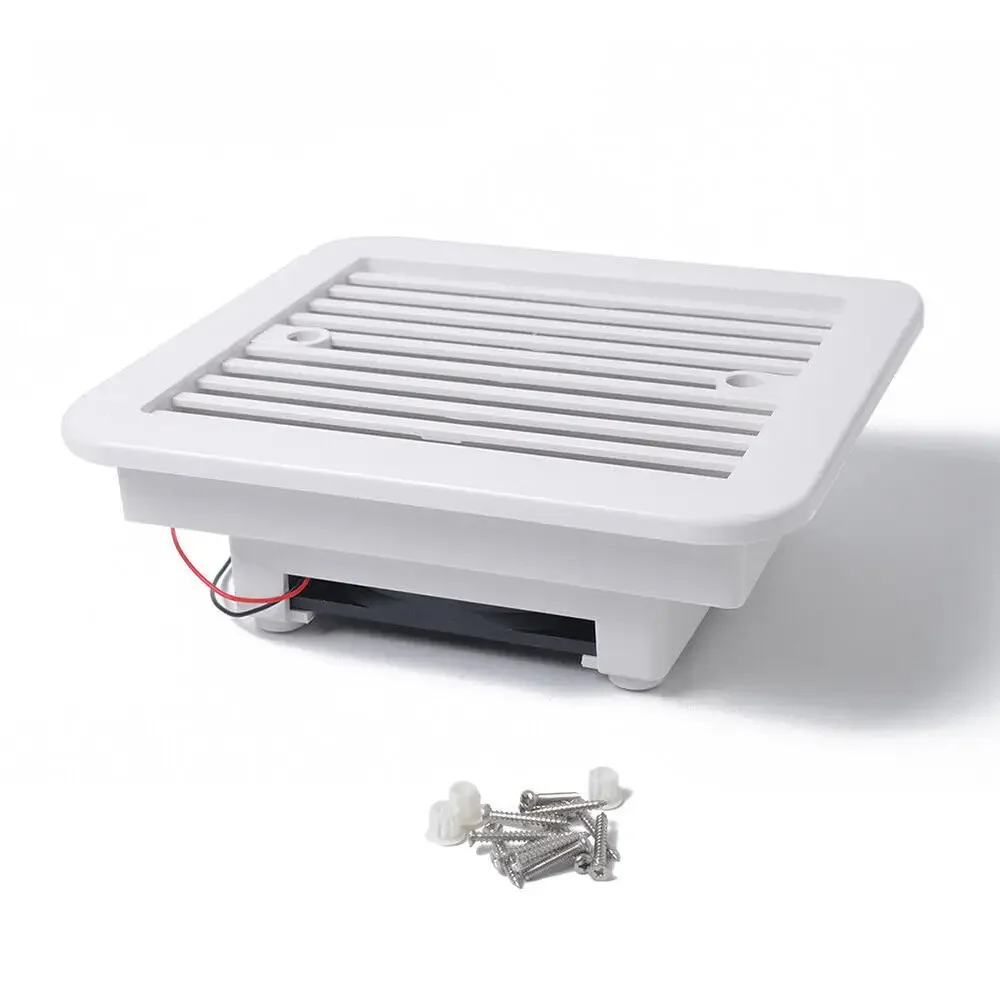 12V Fridge Vent with Fan for RV Caravan Motorhome Side Air Trailer Vent Ventilation Cooling Exhaust Fan Smoke Ventilation Cover